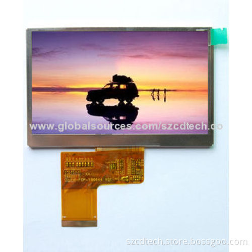5-inch TFT LCD Module with 480x272 Pixels Resolution, 6O' Clock Viewing Direction